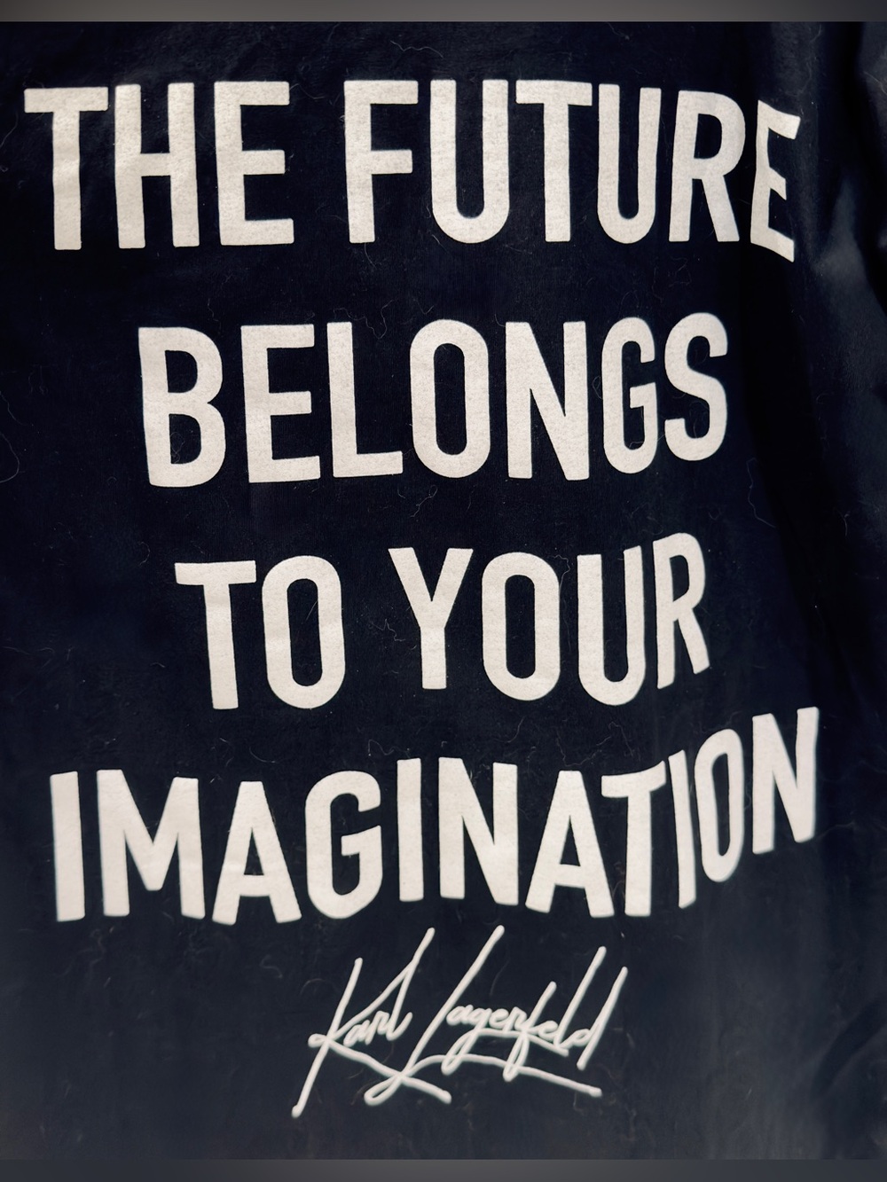 Karl Lagerfeld Swarovski Crystal Studded Tee Shirt - Double-sided with quote - Picture 4 of 6